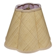Maklaine Scalloped Natural Raffia Fabric Cone Lamp Shade in Natural