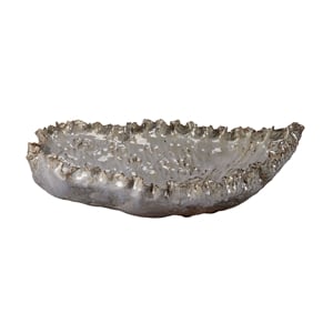 Maklaine Handcrafted Ceramic Decorative Bowl in Gray Reactive Glaze