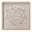 Maklaine Contemporary Shell-Patterned Framed Coastal Wall Art in White