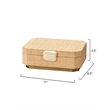Maklaine Raffia and Bone Decorative Box With Suede Lining in Natural