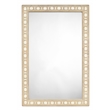 Maklaine Mango Wood and Bone Inlay Rectangle Wall Mirror in White