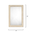 Maklaine Mango Wood and Bone Inlay Rectangle Wall Mirror in White