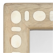 Maklaine Mango Wood and Bone Inlay Rectangle Wall Mirror in White
