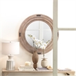 Maklaine Contemporary Textured Ceramic Decorative Vase in Cream