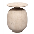 Maklaine Contemporary Textured Ceramic Decorative Vase in Cream