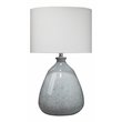 Maklaine Contemporary Reactive Glaze Ceramic Table Lamp in Washed Blue