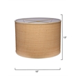 Maklaine Contemporary Natural Raffia Drum Lamp Shade in Large