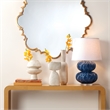Maklaine Handmade Abstract Geometric Ceramic Decorative Vase in Cream