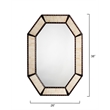 Maklaine Mango Wood and Camel Bone Inlay Octagonal Mirror in White