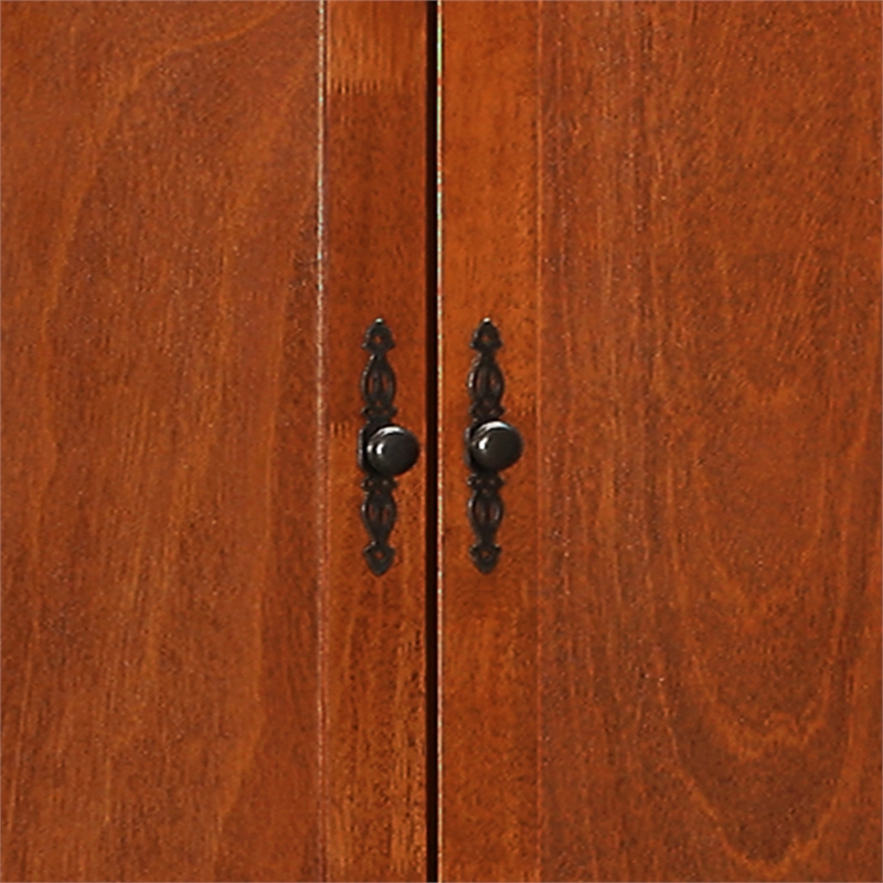 Maklaine 2-Door/2-Drawer Bedroom Armoire in Oak Finish - Engineered Wood