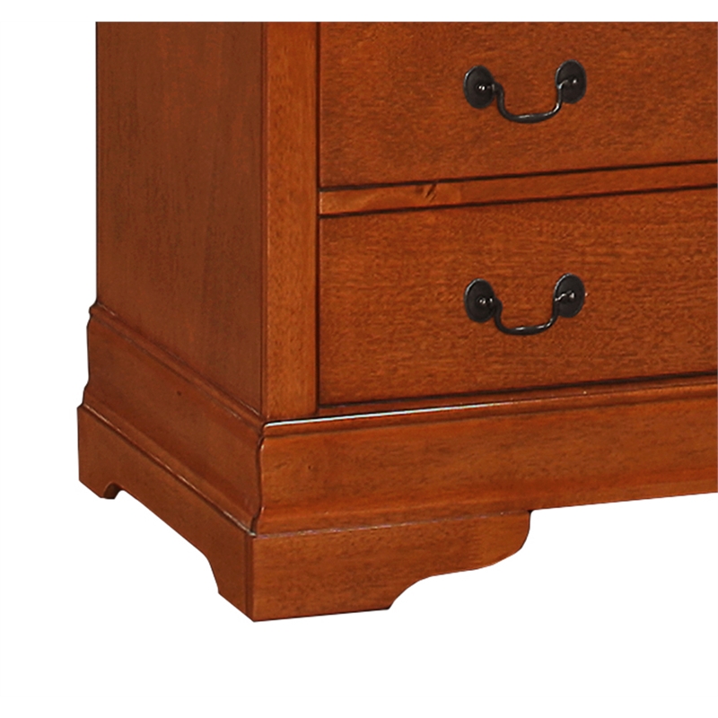 Maklaine 2-Door/2-Drawer Bedroom Armoire in Oak Finish - Engineered Wood
