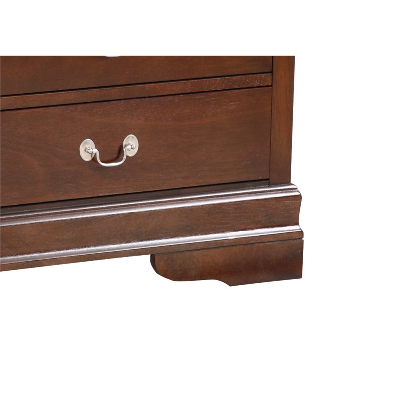 Maklaine 6 Drawer Engineered Wood Dresser in Cappuccino Finish
