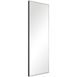 Maklaine Rectangular Thin Polystyrene Frame Full Length Mirror in Black