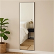 Maklaine Rectangular Thin Polystyrene Frame Full Length Mirror in Black