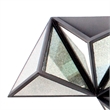 Maklaine Prism Type Structured Wall Decor with Triangular Mirrors in Silver