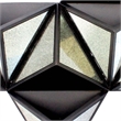 Maklaine Prism Type Structured Wall Decor with Triangular Mirrors in Silver