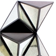 Maklaine Prism Type Structured Wall Decor with Triangular Mirrors in Silver
