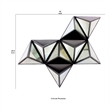 Maklaine Prism Type Structured Wall Decor with Triangular Mirrors in Silver