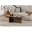 Maklaine Rectangular Coffee Table with Sturdy Build in Venezia Walnut