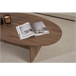 Maklaine Rectangular Coffee Table with Sturdy Build in Venezia Walnut