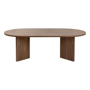 Maklaine Modern Coffee Table with Sturdy Build in Venezia Walnut