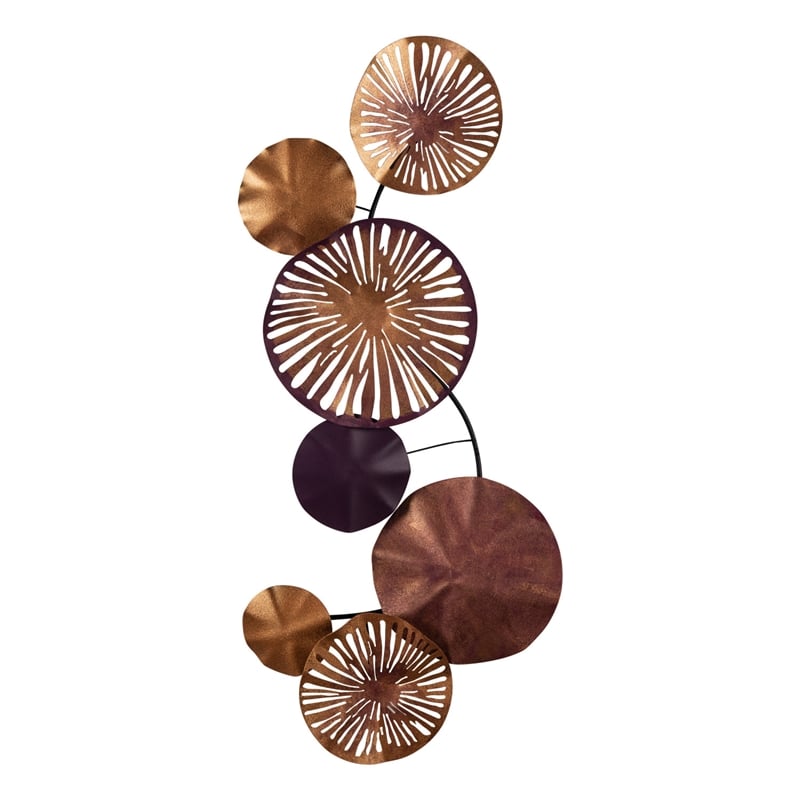Maklaine Decorative Metal Wall Accessory with Easy Mount in Black