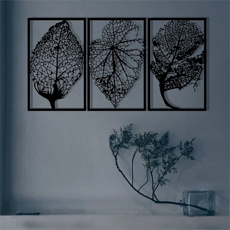 Maklaine 115 x 23.62 in Decorative Metal Wall Accessory in Black