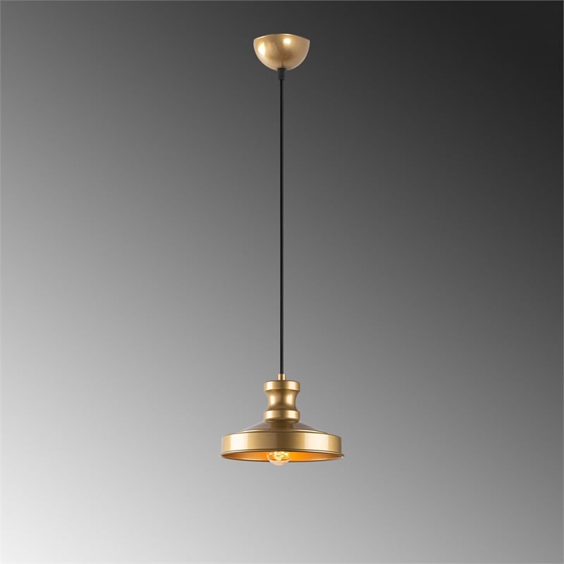 Maklaine Adjustable Metal Chandelier with E27 Socket in Gold
