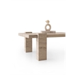 Maklaine Rectangular Coffee Table with Sturdy Build in Travertine