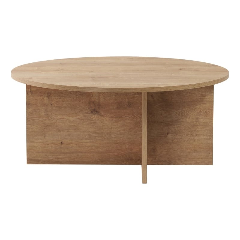 Maklaine Square Coffee Table with Sturdy Build in Sapphire Oak