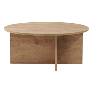 Maklaine Square Coffee Table with Sturdy Build in Sapphire Oak