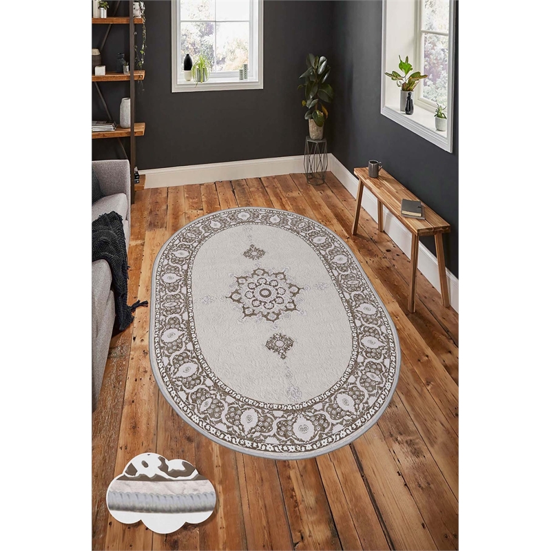Maklaine 3D Printed Non-Slip Area Carpet 60 x 100 in Multi-Color