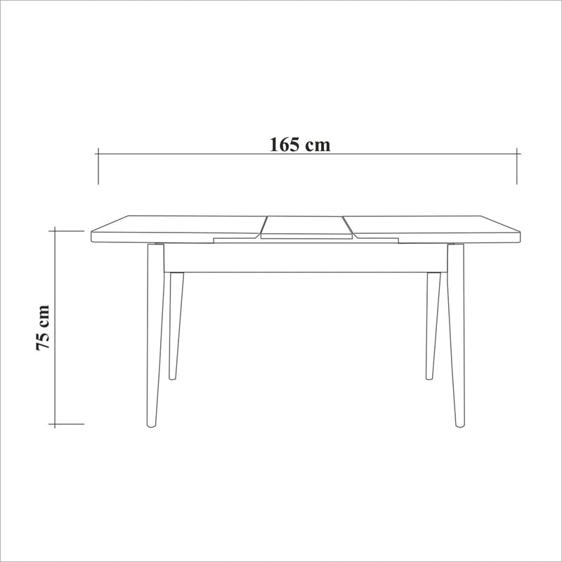 Maklaine Extendable Dining Table with Hornbeam Legs in Atlantic Pine