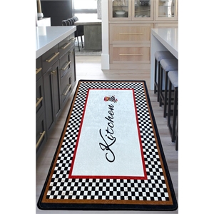 Maklaine Machine Washable Hall Carpet 80 x 200 in Multi-Color