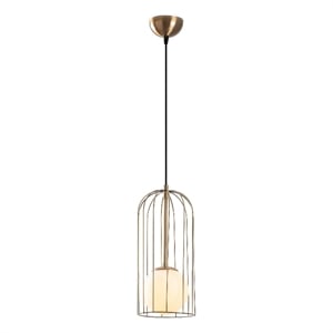 Maklaine Adjustable Vintage Chandelier with E27 in Brass and White