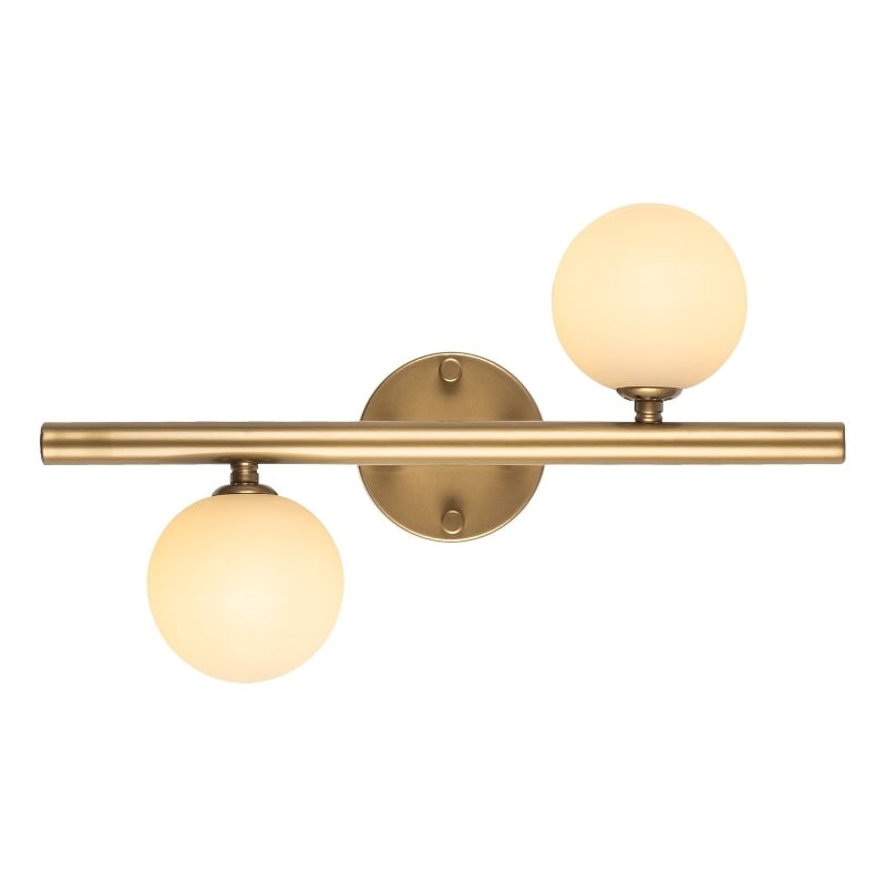 Maklaine Modern Metal Wall Lamp with Glass Cap and G9 Socket in Gold