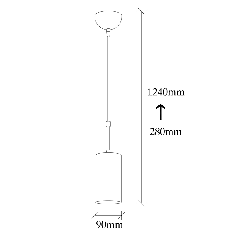 Maklaine Adjustable Iron Chandelier with E27 Socket in Black and Nickel