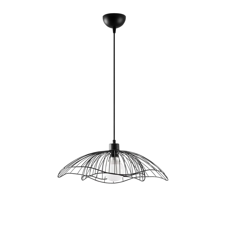 Maklaine Adjustable Industrial Metal Chandelier with E27 in Black
