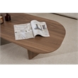 Maklaine Rectangular Coffee Table with Sturdy Build in Venezia Walnut