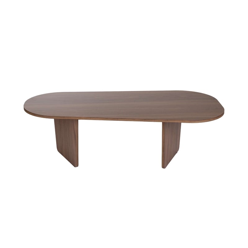 Maklaine Rectangular Coffee Table with Sturdy Build in Venezia Walnut