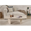 Maklaine Rectangular Coffee Table with Sturdy Build in Travertine