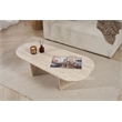 Maklaine Rectangular Coffee Table with Sturdy Build in Travertine