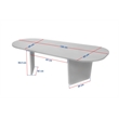 Maklaine Rectangular Coffee Table with Sturdy Build in Travertine