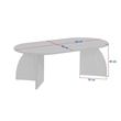 Maklaine Rectangular Coffee Table with Sturdy Build in Travertine