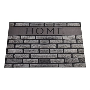 Maklaine 40 x 23.62 in Non-Slip Grey Home PVC Doormat in Multi-Color