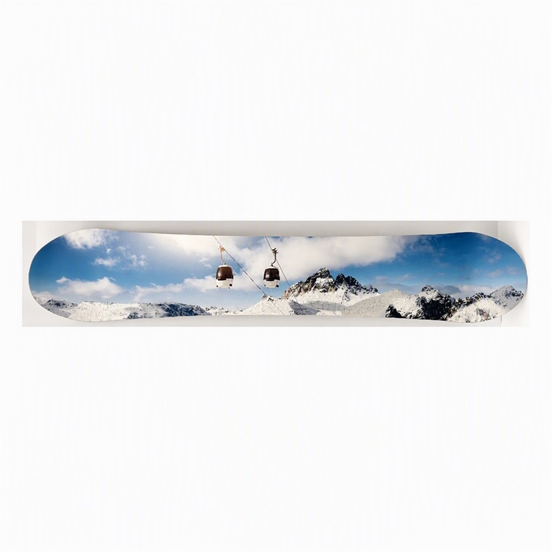 Maklaine Snowboard Wall Art with Hand-Embellished Chinese Maple Frame