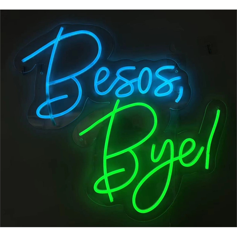 Maklaine Blue LED Neon Wall Art on Acrylic - 23