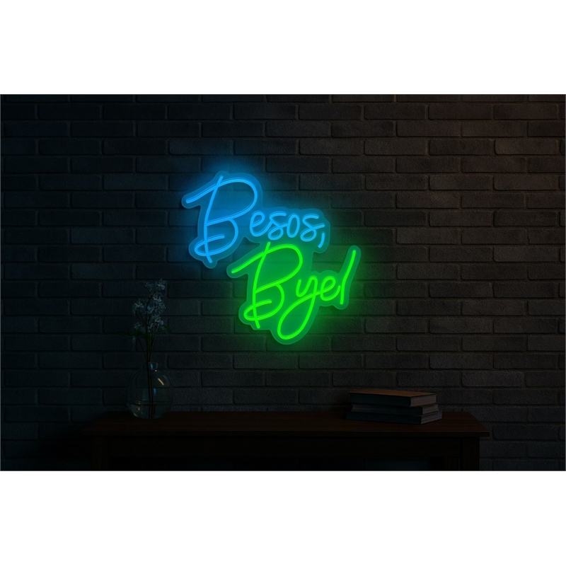 Maklaine Blue LED Neon Wall Art on Acrylic - 23