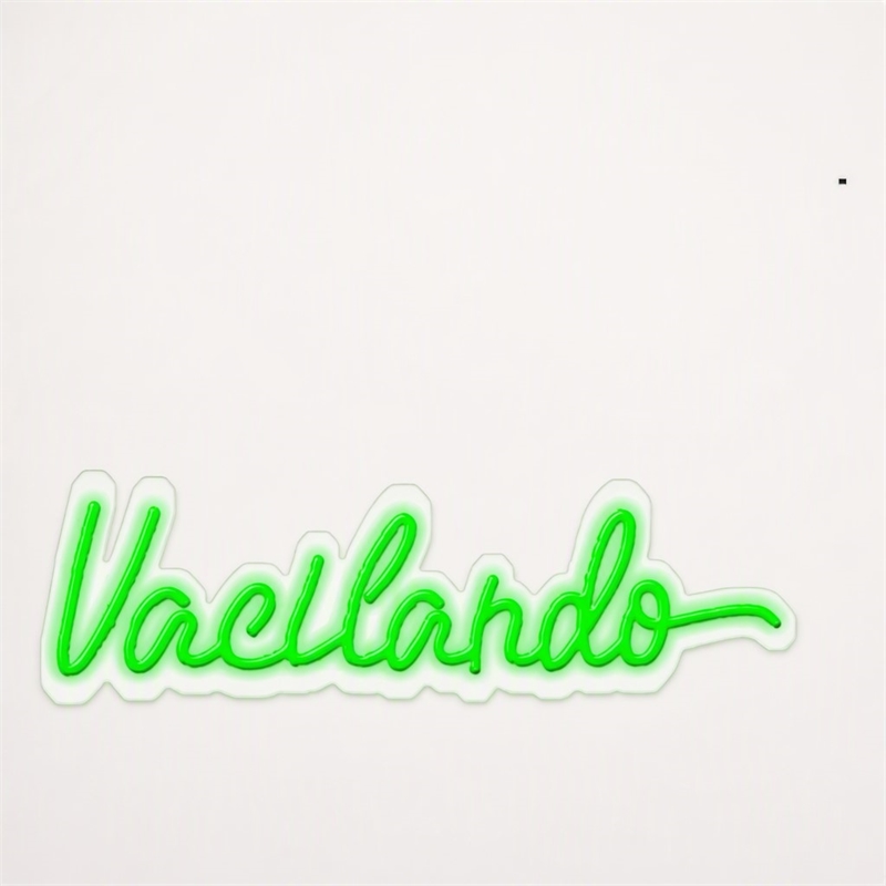 Maklaine LED Neon Wall Sign on Acrylic Panel in Green 30