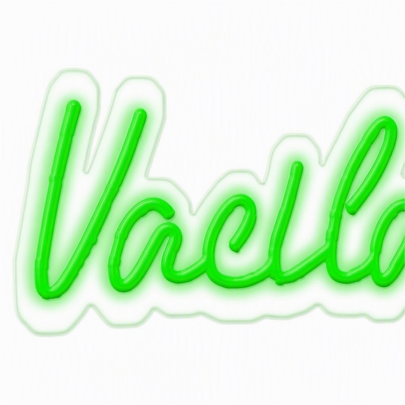 Maklaine LED Neon Wall Sign on Acrylic Panel in Green 30